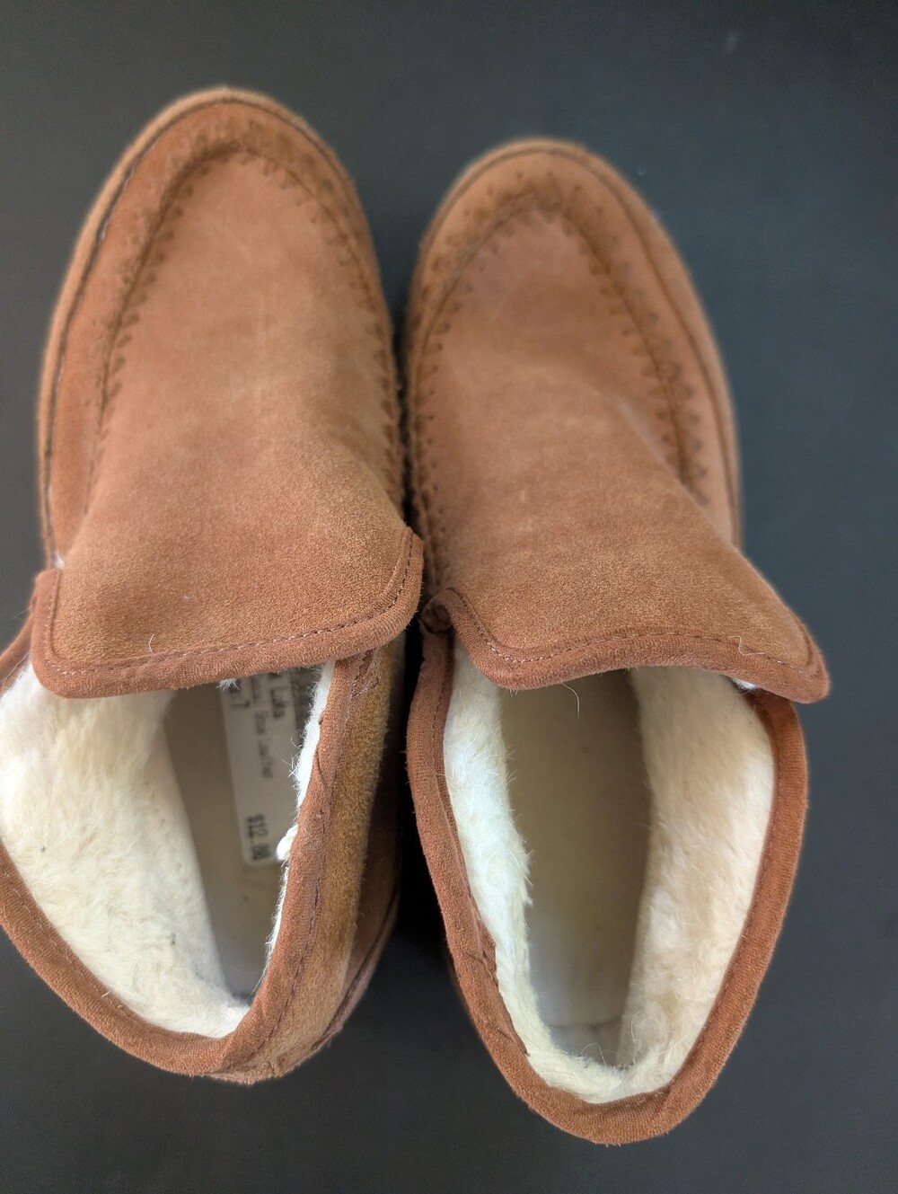 Women's Muk Luks Brown Suede Lined Slip-On Shoes